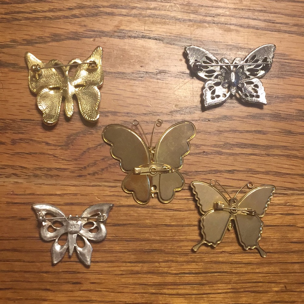 {Vintage} Butterfly bundle of brooches - Picture 7 of 7